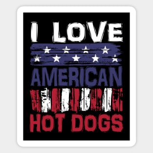 I Love American Hot Dogs Magnet